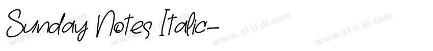 Sunday Notes Italic字体转换